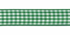 Ruit band groen-wit 15 mm (ca. 45 m) Ruit band groen-wit 15 mm (ca. 45 m)