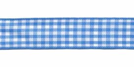 Ruit band blauw-wit 15 mm (ca. 45 m) Ruit band blauw-wit 15 mm (ca. 45 m)