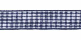 Ruit band donker blauw-wit 15 mm (ca. 45 m) Ruit band donker blauw-wit 15 mm (ca. 45 m)