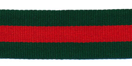 Groen-rood-groen grosgrain/ribsband 25 mm (ca. 45 m) Groen-rood-groen grosgrain/ribsband 25 mm (ca. 45 m)