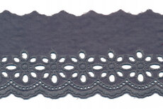 Broderie grijs KATOEN 75 mm (ca. 13,5 m) Broderie grijs KATOEN 75 mm (ca. 13,5 m)