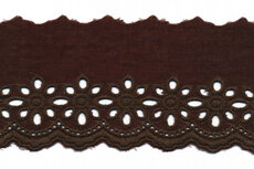 Broderie donker bruin KATOEN 75 mm (ca. 13,5 m) Broderie donker bruin KATOEN 75 mm (ca. 13,5 m)