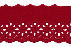 Broderie bordeaux KATOEN 75 mm (ca. 13,5 m) Broderie bordeaux KATOEN 75 mm (ca. 13,5 m)