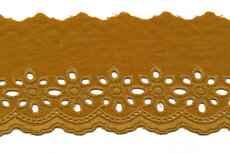 Broderie mosterd geel KATOEN 75 mm (ca. 13,5 m) Broderie mosterd geel KATOEN 75 mm (ca. 13,5 m)