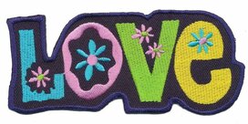 Opstrijkbare applicatie 'Love' blauw (5 stuks) Opstrijkbare applicatie 'Love' blauw (5 stuks)