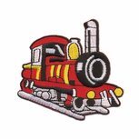 Opstrijkbare applicatie trein rood (5 stuks) Opstrijkbare applicatie trein rood (5 stuks)