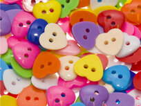 Hartvormig knoopje MIX kleuren ca. 13x13 mm (ca. 200 stuks) Hartvormig knoopje MIX kleuren ca. 13x13 mm (ca. 200 stuks)