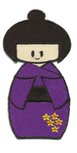Opstrijkbare applicatie Geisha paars (5 stuks) Opstrijkbare applicatie Geisha paars (5 stuks)