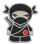 Opstrijkbare applicatie Ninja zwart (5 stuks) Opstrijkbare applicatie Ninja zwart (5 stuks)
