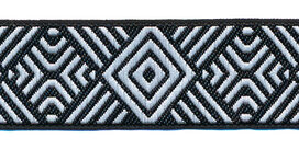 Sierband fantasy jacquard stijl zwart-wit 25 mm (ca. 22 m) Sierband fantasy jacquard stijl zwart-wit 25 mm (ca. 22 m)