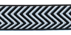 Sierband zig zag zwart-wit 25 mm (ca. 22 m) Sierband zig zag zwart-wit 25 mm (ca. 22 m)