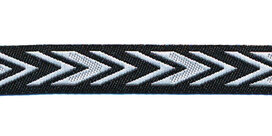Sierband visgraat zwart-wit 12 mm (ca. 22 m) Sierband visgraat zwart-wit 12 mm (ca. 22 m)