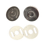Magneetsluiting zilverkleurig 14 mm - extra plat en extra stevig (10 stuks) Magneetsluiting zilverkleurig 14 mm - extra plat en extra stevig (10 stuks)