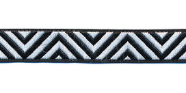 Sierband zigzag zwart-wit 12 mm (ca. 22 m) Sierband zigzag zwart-wit 12 mm (ca. 22 m)