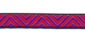 Sierband zigzag paars-rood 12 mm (ca. 22 m) Sierband zigzag paars-rood 12 mm (ca. 22 m)