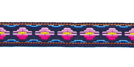 Sierband fantasy patroon blauw-roze-fuchsia-geel-oranje 12 mm (ca. 22 m) Sierband fantasy patroon blauw-roze-fuchsia-geel-oranje 12 mm (ca. 22 m)