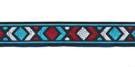 Sierband wieber aqua-bordeaux-wit 12 mm (ca. 22 m) Sierband wieber aqua-bordeaux-wit 12 mm (ca. 22 m)