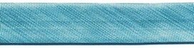 Licht blauw metallic gevouwen biaisband 13 mm (ca. 10 meter) Licht blauw metallic gevouwen biaisband 13 mm (ca. 10 meter)