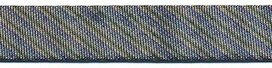 Zwart gestreept metallic gevouwen biaisband 13 mm (ca. 10 meter) Zwart gestreept metallic gevouwen biaisband 13 mm (ca. 10 meter)