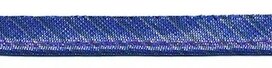 Kobalt blauw gestreept metallic piping-/paspelband 10 mm (ca. 10 meter) Kobalt blauw gestreept metallic piping-/paspelband 10 mm (ca. 10 meter)