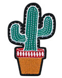 Opstrijkbare applicatie cactus in pot (5 stuks) Opstrijkbare applicatie cactus in pot (5 stuks)