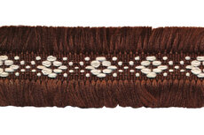 Donker bruin 2-zijdig franjeband aztec-stijl 30 mm (ca. 5 m) Donker bruin 2-zijdig franjeband aztec-stijl 30 mm (ca. 5 m)