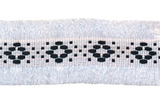 Wit 2-zijdig franjeband aztec-stijl 30 mm (ca. 5 m) Wit 2-zijdig franjeband aztec-stijl 30 mm (ca. 5 m)