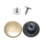 Jeans knoop bronskleurig GLAD 17 mm (ca. 100 stuks) Jeans knoop bronskleurig GLAD 17 mm (ca. 100 stuks)
