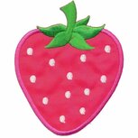 Opstrijkbare applicatie aardbei roze (5 stuks) Opstrijkbare applicatie aardbei roze (5 stuks)
