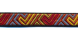 Sierband fantasy modern bordeaux-oranje-grijs-geel 12 mm (ca. 22 m) Sierband fantasy modern bordeaux-oranje-grijs-geel 12 mm (ca. 22 m)
