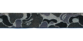 Sierband camouflage zwart/grijs 12 mm (ca. 22 m) Sierband camouflage zwart/grijs 12 mm (ca. 22 m)