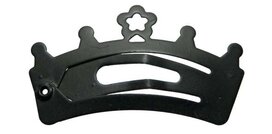 Klik-klak haarknipje kroontje zwart 4 cm (ca. 20 stuks) Klik-klak haarknipje kroontje zwart 4 cm (ca. 20 stuks)