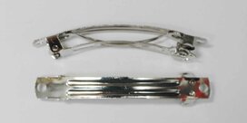 French barette / french clip zilverkleurig 5 cm (10 stuks) French barette / french clip zilverkleurig 5 cm (10 stuks)
