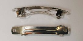 French barette / french clip zilverkleurig 6 cm (10 stuks) French barette / french clip zilverkleurig 6 cm (10 stuks)
