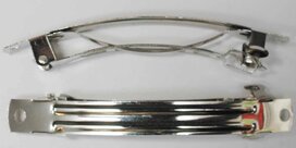 French barette / french clip zilverkleurig 8 cm (10 stuks) French barette / french clip zilverkleurig 8 cm (10 stuks)