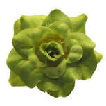 Roos groen stof ca. 4,5 cm (10 stuks) Roos groen stof ca. 4,5 cm (10 stuks)