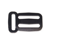Schuifgesp zwart kunststof 25 mm met ring 20 mm (100 stuks) Schuifgesp zwart kunststof 25 mm met ring 20 mm (100 stuks)